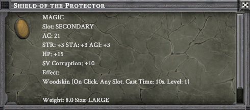 SHIELD OF THE PROTECTOR item card